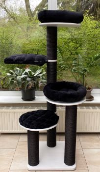 Kratzbaum M8N-06 schwarz/weiß